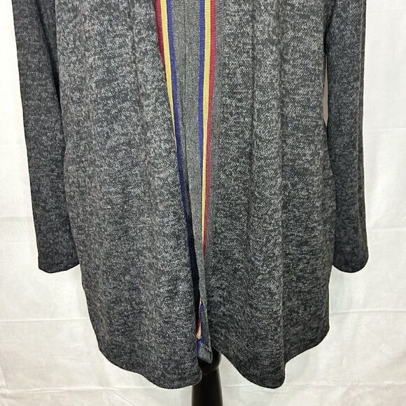 Acting Pro Cardigan Womens Gray Knit Lounge Athleisure Long USA Sz XL - Picture 3 of 9